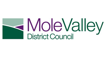 Mole Valley District Council logo linking to the Mole Valley District Council website in a new window.