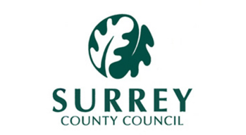 Surrey County Council logo linking to the Surrey County Council website in a new window.