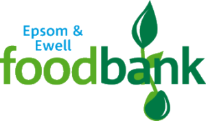 Epsom and Ewell Area Foodbank logo linking to the Epsom and Ewell Area Foodbank website in a new window.